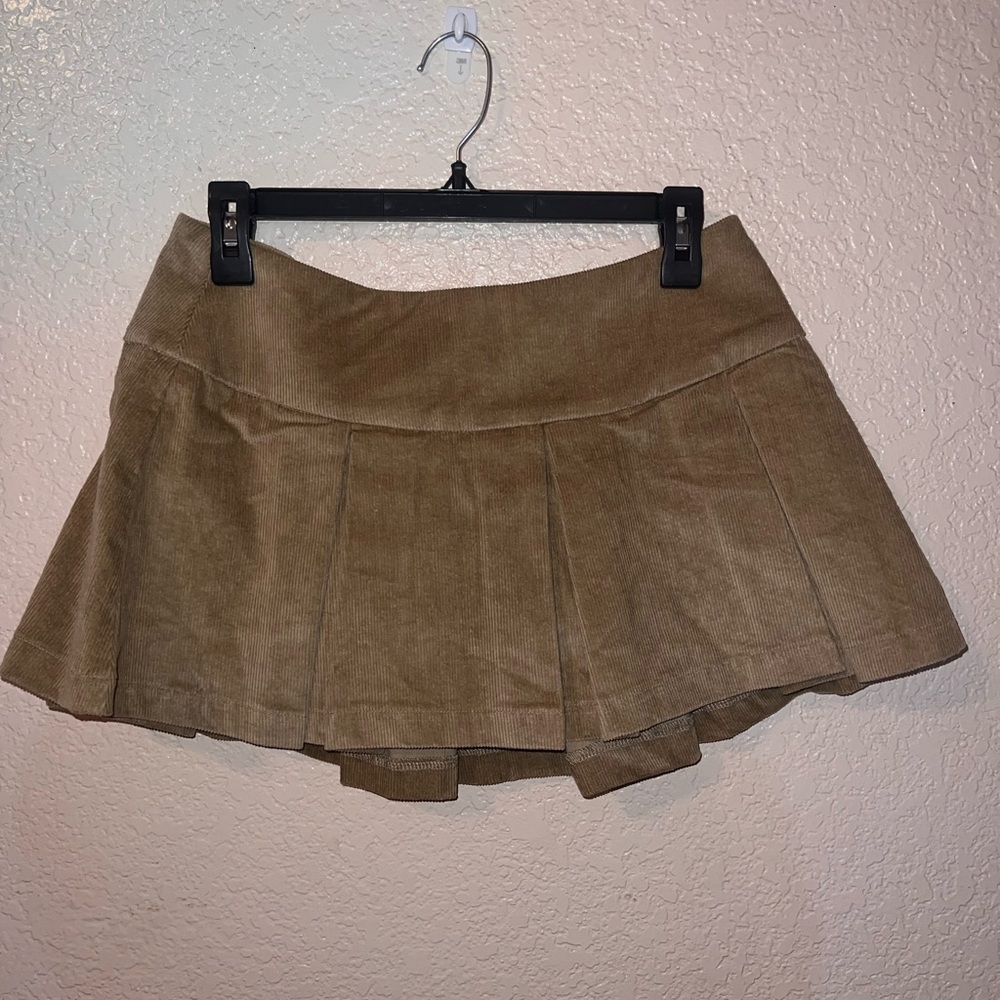 NWT Fashion Nova Tan Skater Skirt